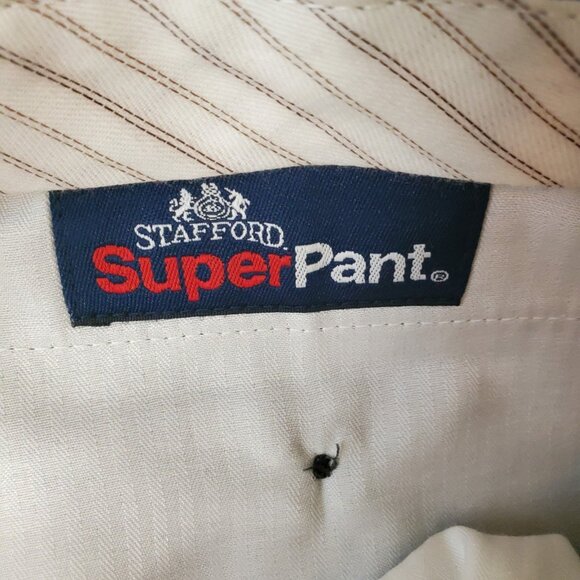 Stafford Men's Super Pant Dress Pants Gray Twill NEW 42x30 - Picture 4 of 6